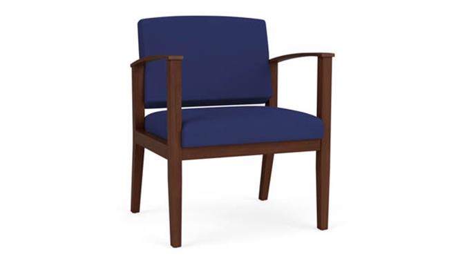 Cobalt Open House Fabric / Walnut