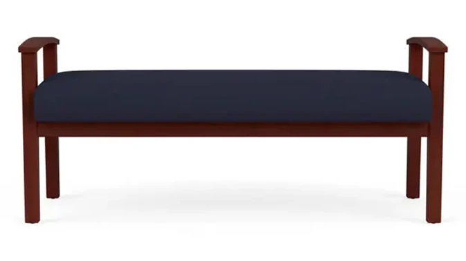 Navy Open House Fabric / Mahogany