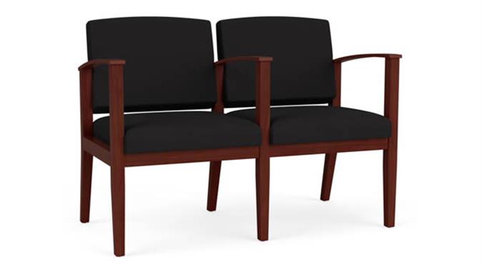 Black Open House Fabric / Mahogany