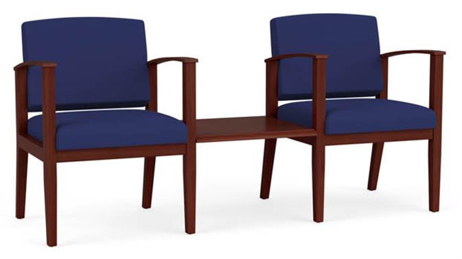 Cobalt Open House Fabric / Mahogany