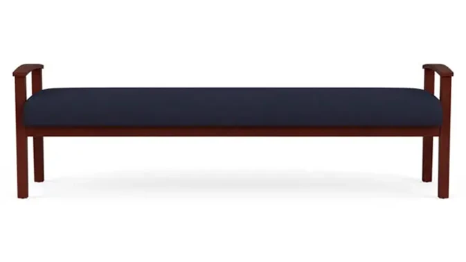 Navy Open House Fabric / Mahogany