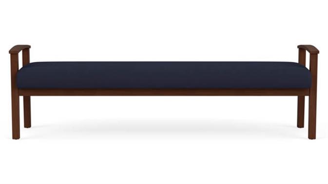 Navy Open House Fabric / Walnut