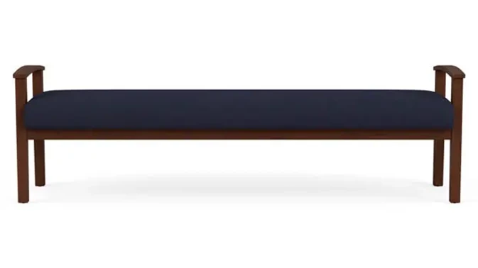 Navy Open House Fabric / Walnut