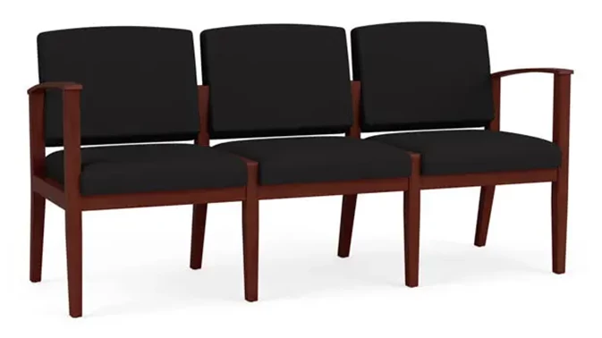 Black Open House Fabric / Mahogany