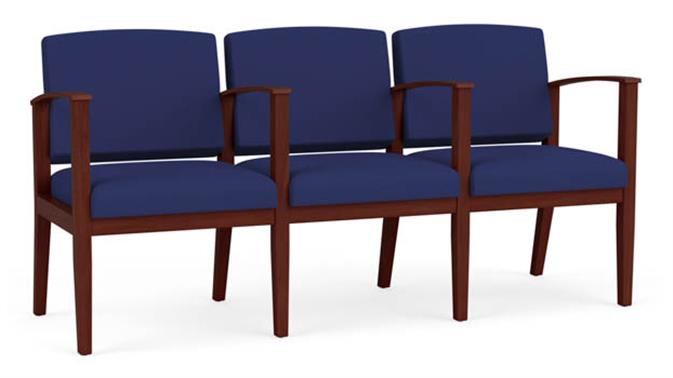 Cobalt Open House Fabric / Mahogany