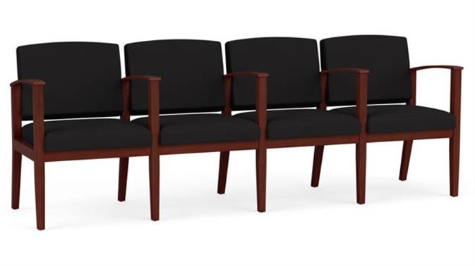 Black Open House Fabric / Mahogany