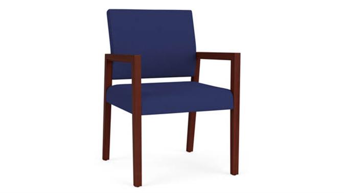 Open House Cobalt Upholstery / Mahogany Finish