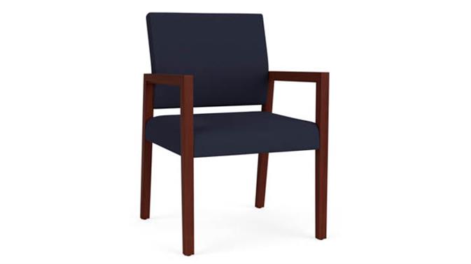 Open House Navy Upholstery / Mahogany Finish