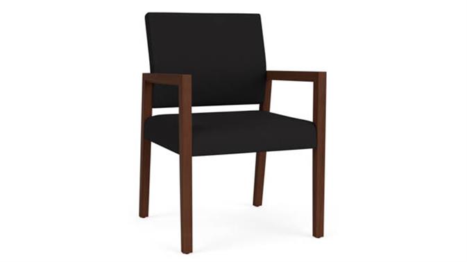 Open House Black Upholstery / Walnut Finish