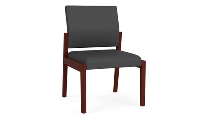 Dillon Graphite Upholstery / Mahogany Finish