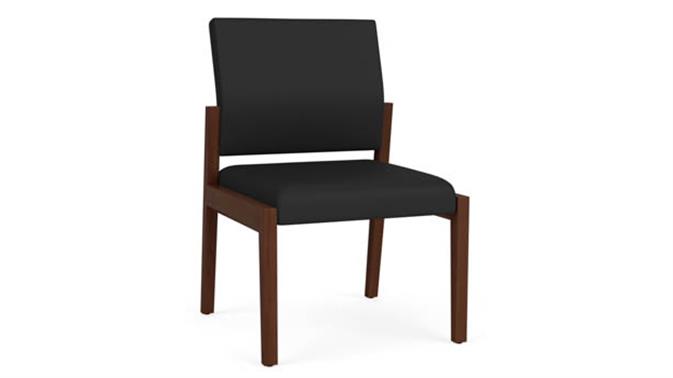 Dillon Black Upholstery / Walnut Finish