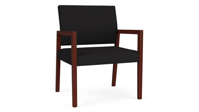 Open House Black Upholstery / Mahogany Finish