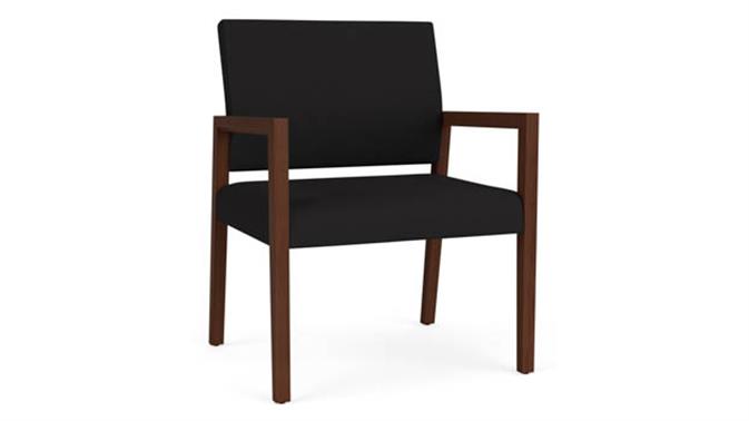 Open House Black Upholstery / Walnut Finish