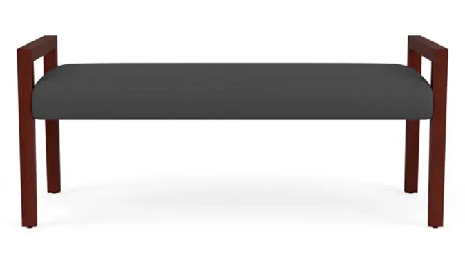 Dillon Graphite Upholstery / Mahogany Finish