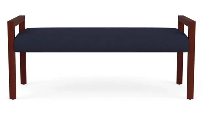 Open House Navy Upholstery / Mahogany Finish