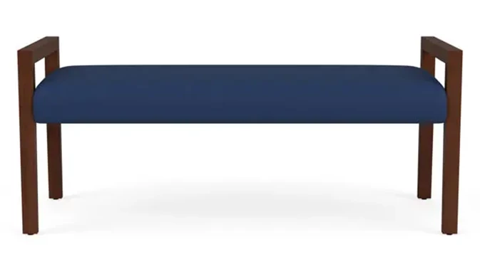 Dillon Ocean Upholstery / Walnut Finish