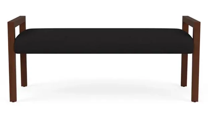 Open House Black Upholstery / Walnut Finish