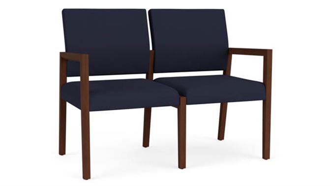 Open House Navy Upholstery / Walnut Finish