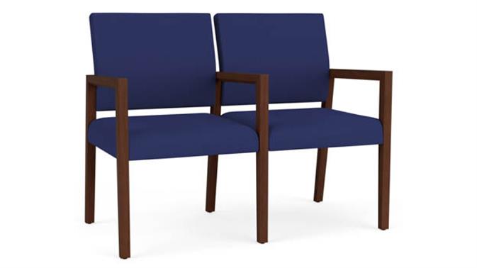 Open House Cobalt Upholstery / Walnut Finish