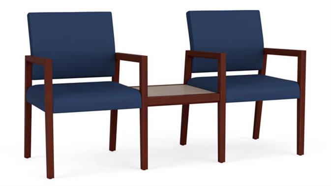 Dillon Ocean Upholstery/Mahogany Frame/Earthen Twill Laminate