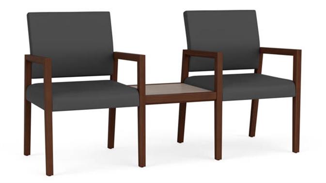 Dillon Graphite Upholstery/Walnut Frame/Earthen Twill Laminate