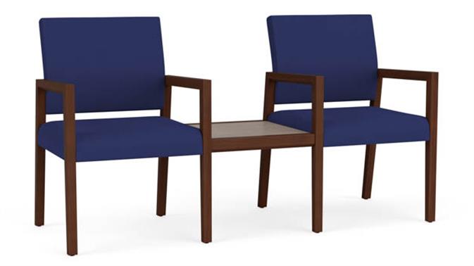 Open House Cobalt Upholstery/Walnut Frame/Earthen Twill Laminate