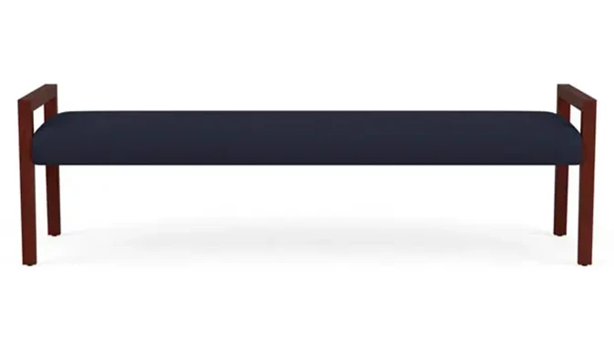 Open House Navy Upholstery / Mahogany Finish