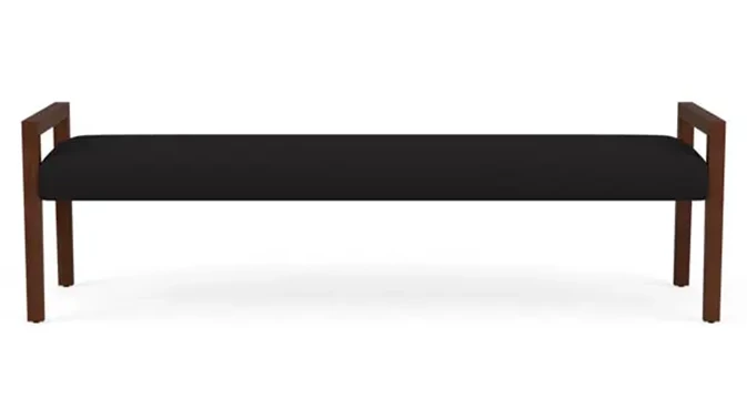 Open House Black Upholstery / Walnut Finish