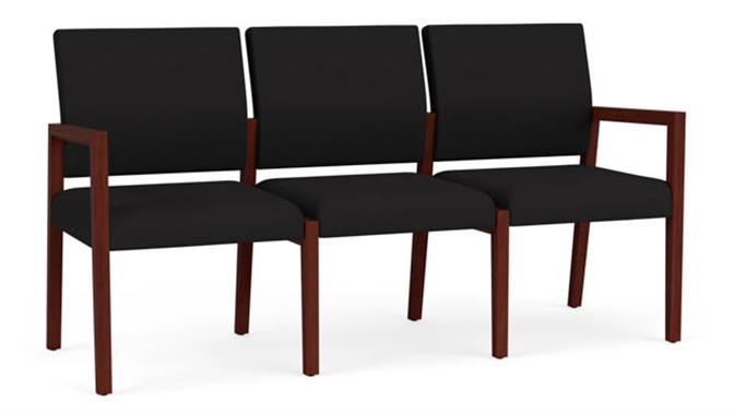 Open House Black Upholstery / Mahogany Finish