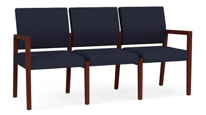 Open House Navy Upholstery / Mahogany Finish