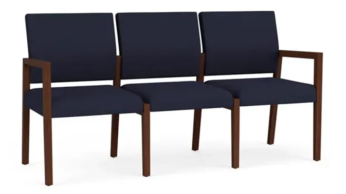 Open House Navy Upholstery / Walnut Finish