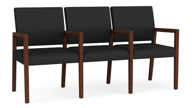 Dillon Black Upholstery / Walnut Finish