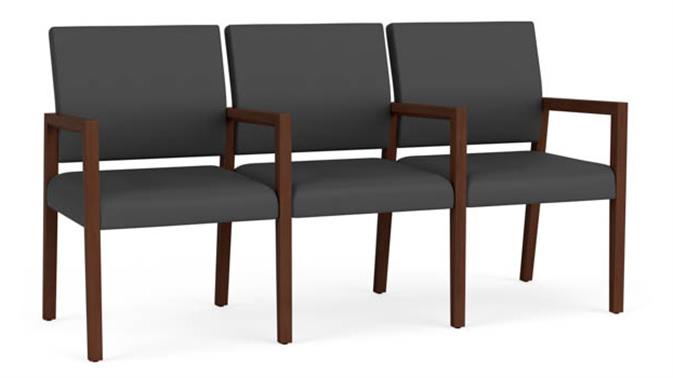 Dillon Graphite Upholstery / Walnut Finish