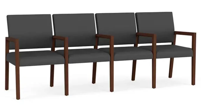 Dillon Graphite Upholstery / Walnut Finish