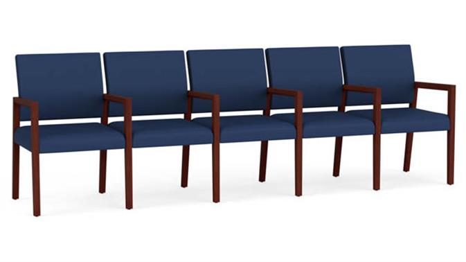 Dillon Ocean Upholstery / Mahogany Finish