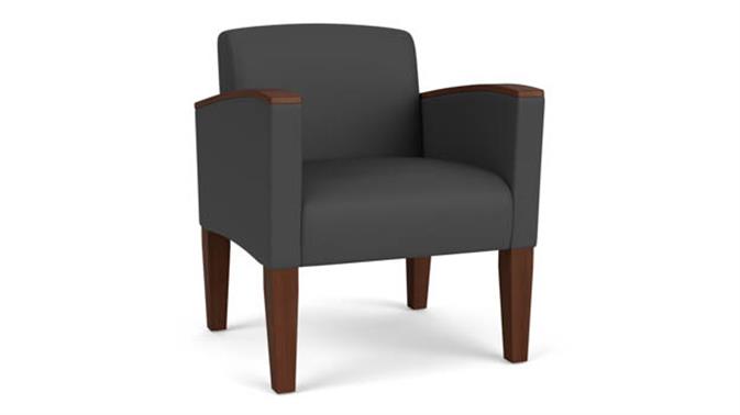 Graphite Dillon Polyurethane / Wood Legs, Walnut