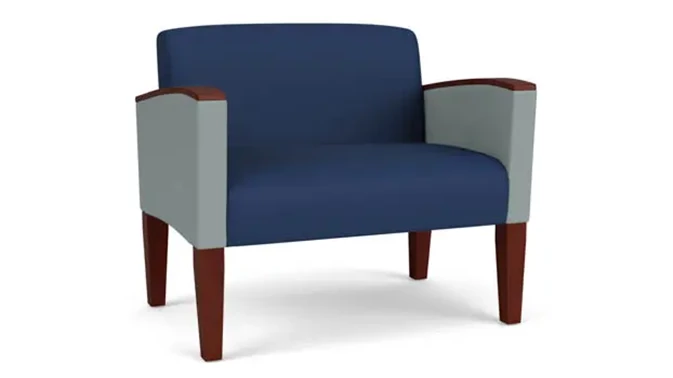 Ocean Dillon Polyurethane / Lucid Dillon Polyurethane / Wood Legs, Mahogany