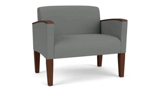 Asteroid Open House Fabric / Wood Legs, Walnut