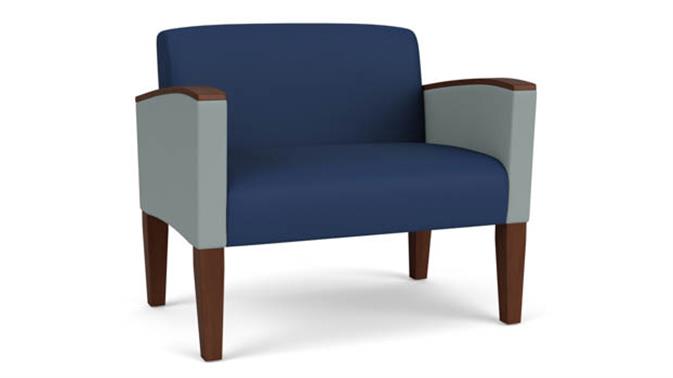 Ocean Dillon Polyurethane / Lucid Dillon Polyurethane / Wood Legs, Walnut