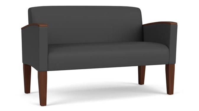Graphite Dillon Polyurethane / Wood Legs, Walnut