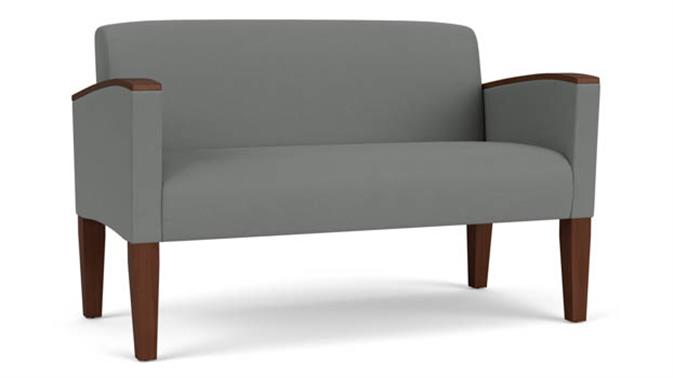 Asteroid Open House Fabric / Wood Legs, Walnut