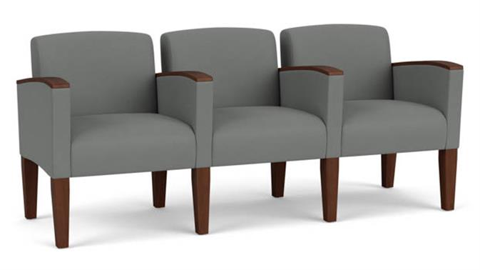 Asteroid Open House Fabric / Wood Legs, Walnut