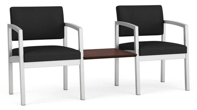Dillon Black / Silver Frame / Cocoa Walnut Tabletop