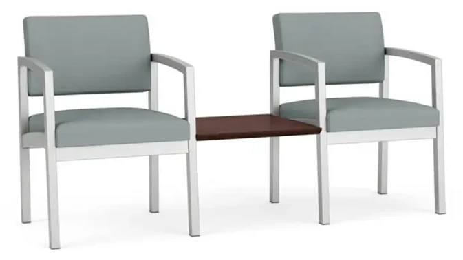 Dillon Lucid / Silver Frame / Cocoa Walnut Tabletop