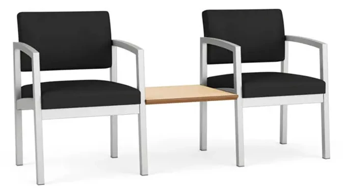 Dillon Black / Silver Frame / Natural Maple Tabletop