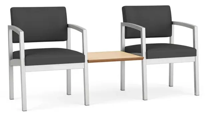 Dillon Graphite / Silver Frame / Natural Maple Tabletop