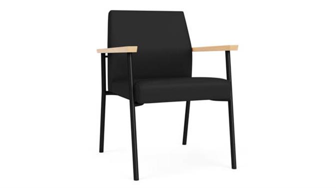 Black Dillon Polyurethane / Black Steel Finish / Natural Maple Armrests