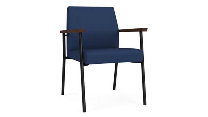 Ocean Dillon Polyurethane / Black Steel Finish / Riftwood Walnut Armrests