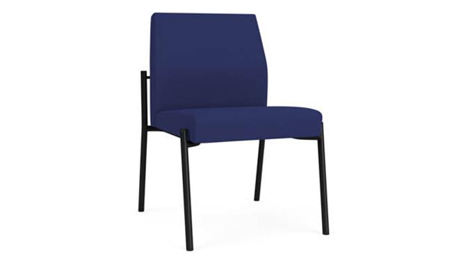 Cobalt Open House Fabric / Black Steel Finish