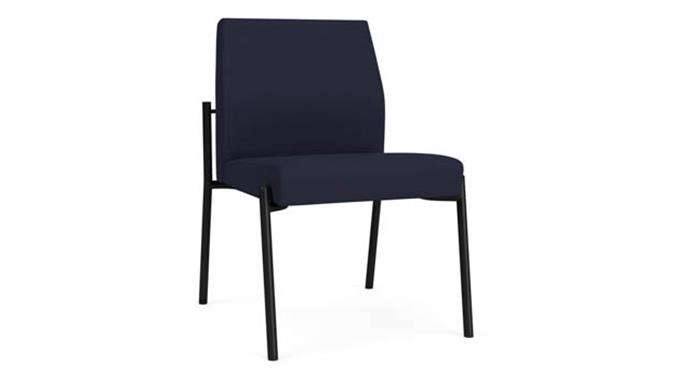 Navy Open House Fabric / Black Steel Finish